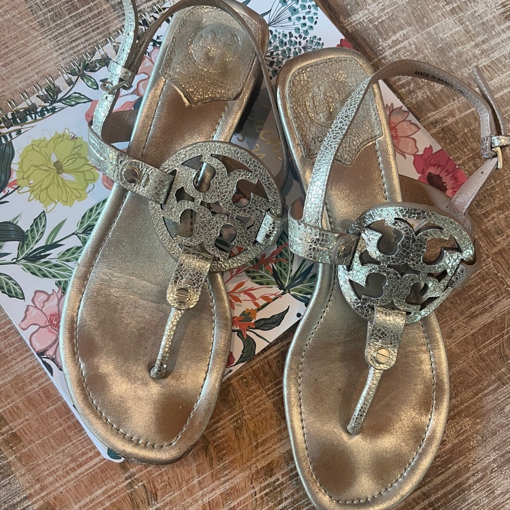 Tory Burch | Gold Heeled sling back Sandals
